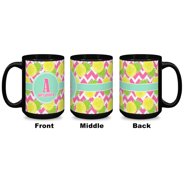 Pineapples Coffee Mug - 15 oz - Black APPROVAL