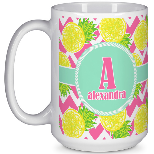 Custom Pineapples 15 Oz Coffee Mug - White (Personalized)