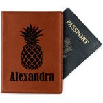 Pineapples Passport Holder - Faux Leather - Single Sided (Personalized)