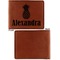 Pineapples Cognac Leatherette Bifold Wallets - Front and Back Single Sided - Apvl
