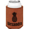 Pineapples Leatherette Can Sleeve - Single Sided (Personalized)