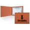 Pineapples Cognac Leatherette Diploma / Certificate Holders - Front only - Main