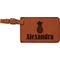Pineapples Cognac Leatherette Luggage Tags
