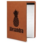 Pineapples Leatherette Portfolio with Notepad - Small - Single Sided (Personalized)