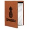Pineapples Cognac Leatherette Portfolios with Notepad - Small - Main