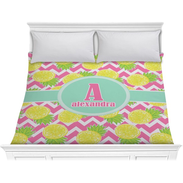 Custom Pineapples Comforter - King (Personalized)