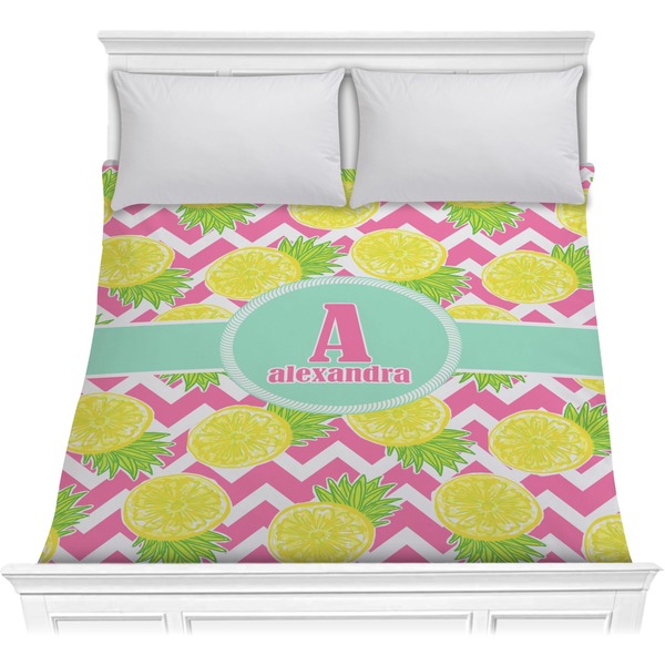 Custom Pineapples Comforter - Full / Queen (Personalized)