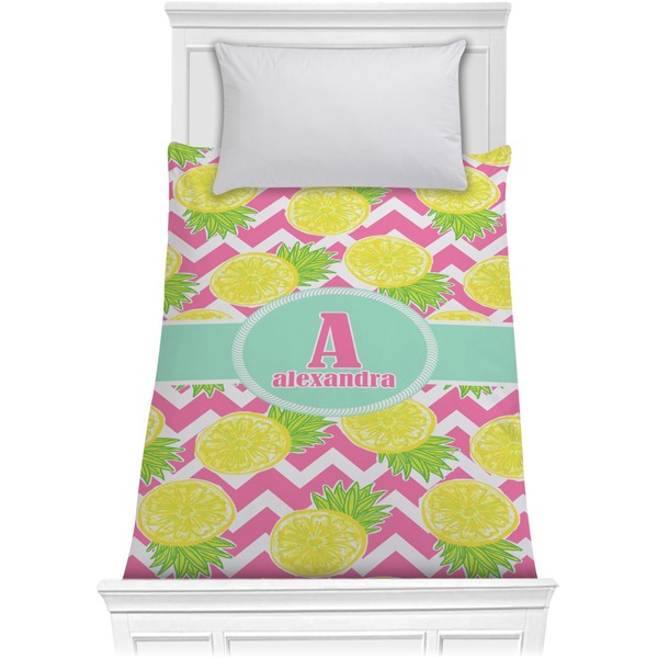 Custom Pineapples Comforter - Twin (Personalized)