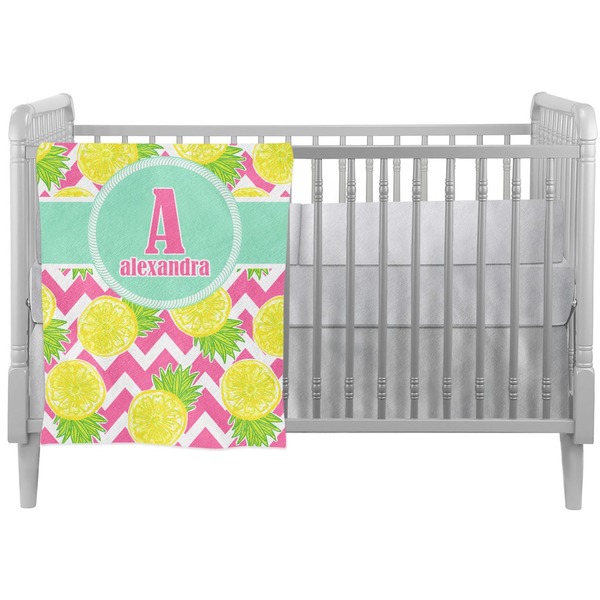 Custom Pineapples Crib Comforter / Quilt (Personalized)