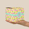Pineapples Cube Favor Gift Box - On Hand - Scale View