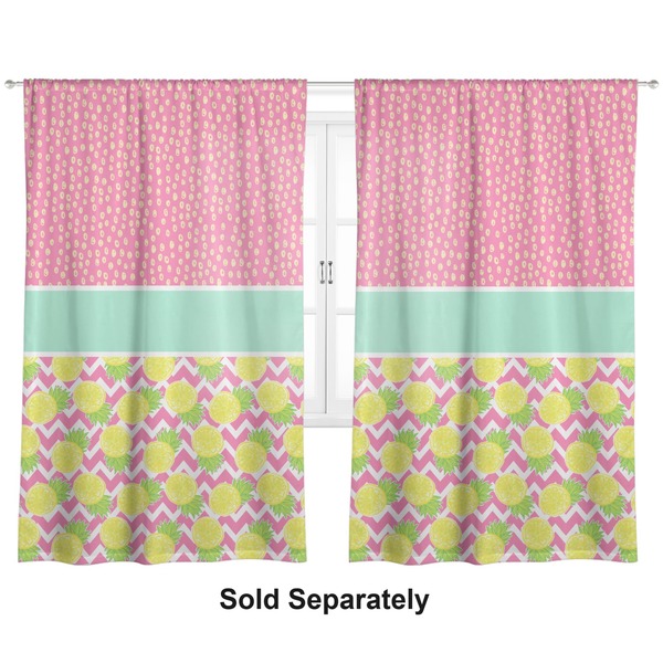 Custom Pineapples Curtain Panel - Custom Size