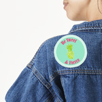 Pineapples Twill Iron On Patch - Custom Shape - Large (Personalized)