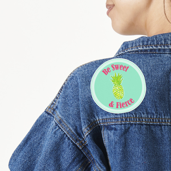 Custom Pineapples Twill Iron On Patch - Custom Shape - Large (Personalized)