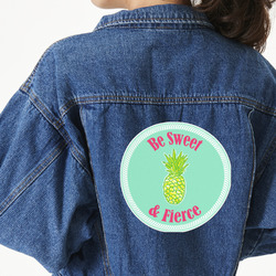 Pineapples Twill Iron On Patch - Custom Shape - 2XL - Set of 4 (Personalized)