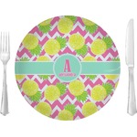 Pineapples 10" Glass Lunch / Dinner Plates - Single or Set (Personalized)