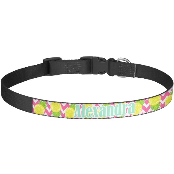 Custom Pineapples Dog Collar - Large (Personalized)