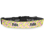 Pineapples Deluxe Dog Collar - Double Extra Large (20.5" to 35") (Personalized)