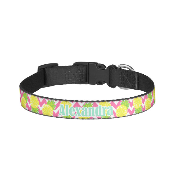Custom Pineapples Dog Collar - Small (Personalized)