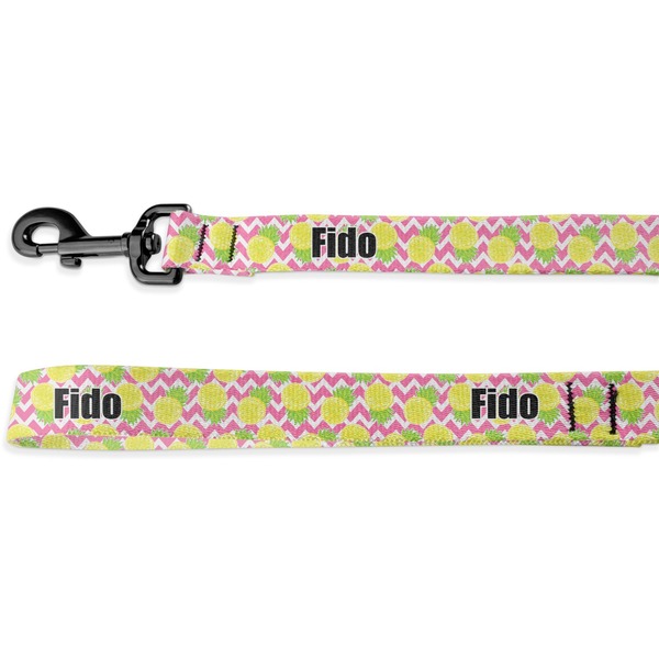 Custom Pineapples Dog Leash - 6 ft (Personalized)