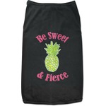 Pineapples Black Pet Shirt (Personalized)