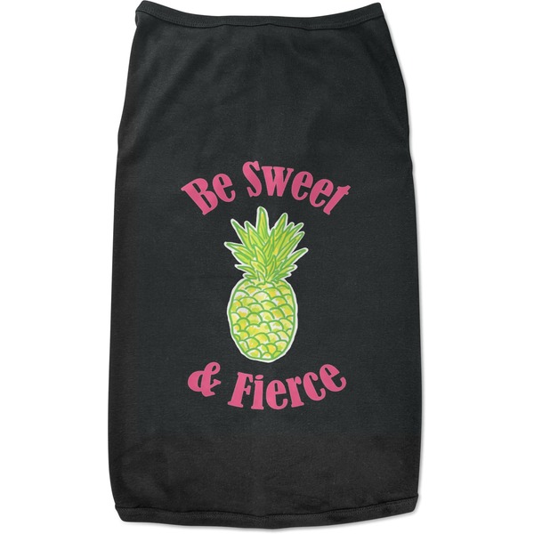 Custom Pineapples Black Pet Shirt - XL (Personalized)