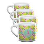 Pineapples Double Shot Espresso Cups - Set of 4 (Personalized)