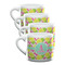 Pineapples Double Shot Espresso Mugs - Set of 4 Front