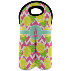 Pineapples Wine Tote Bag (2 Bottles) (Personalized)
