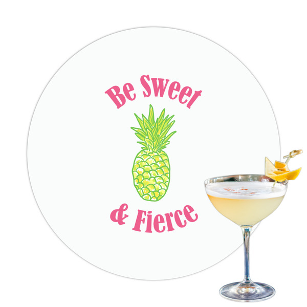 Custom Pineapples Printed Drink Topper (Personalized)