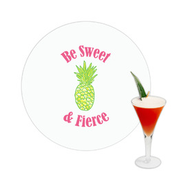 Pineapples Printed Drink Topper -  2.5" (Personalized)