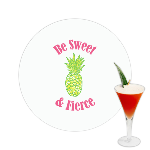 Custom Pineapples Printed Drink Topper -  2.5" (Personalized)