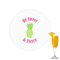 Pineapples Printed Drink Topper - 2.15" (Personalized)