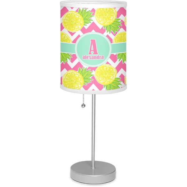 Custom Pineapples Lamp with Drum Shade (Personalized)