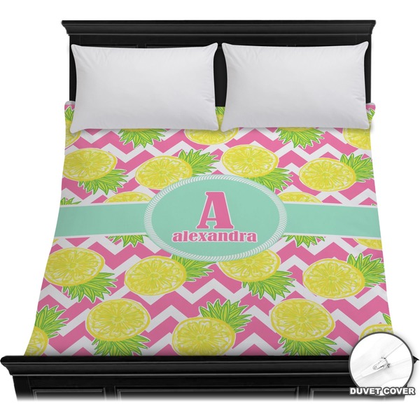 Custom Pineapples Duvet Cover - Full / Queen (Personalized)