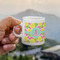 Pineapples Espresso Cup - 3oz LIFESTYLE (new hand)