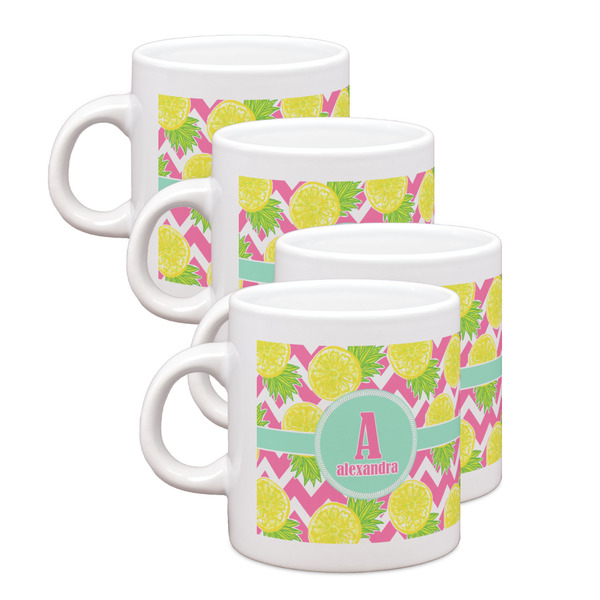 Custom Pineapples Single Shot Espresso Cups - Set of 4 (Personalized)