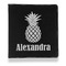 Pineapples Leather Binder - 1" - Black (Personalized)