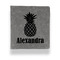Pineapples Leather Binder - 1" - Grey - Front View