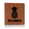 Pineapples Leather Binder - 1" - Rawhide - Front View