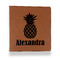 Pineapples Leather Binder - 1" - Rawhide (Personalized)