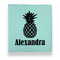 Pineapples Leather Binder - 1" - Teal (Personalized)