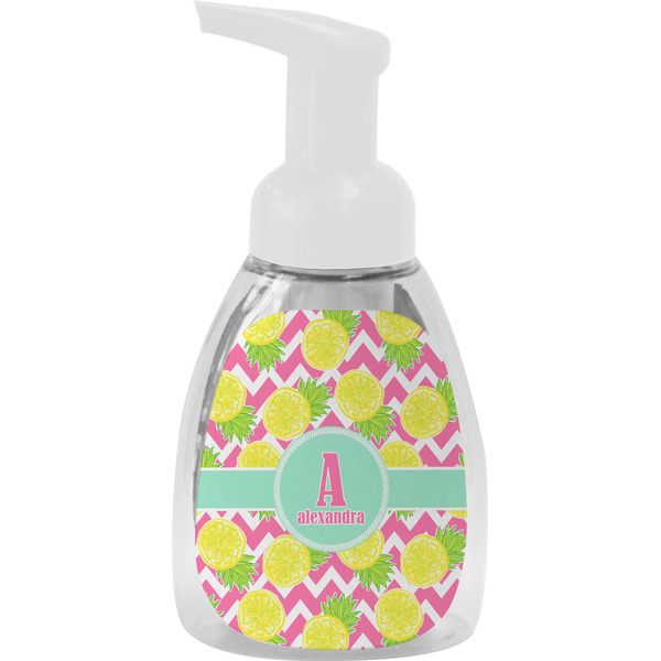 Custom Pineapples Foam Soap Bottle - White (Personalized)