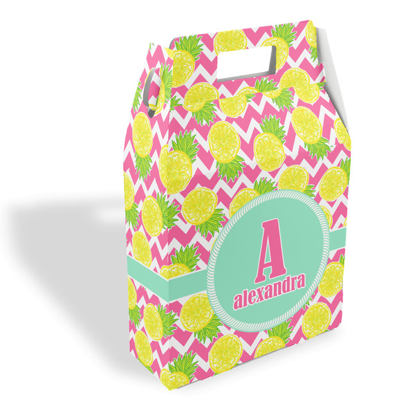 Custom Pineapples Gable Favor Box (Personalized)