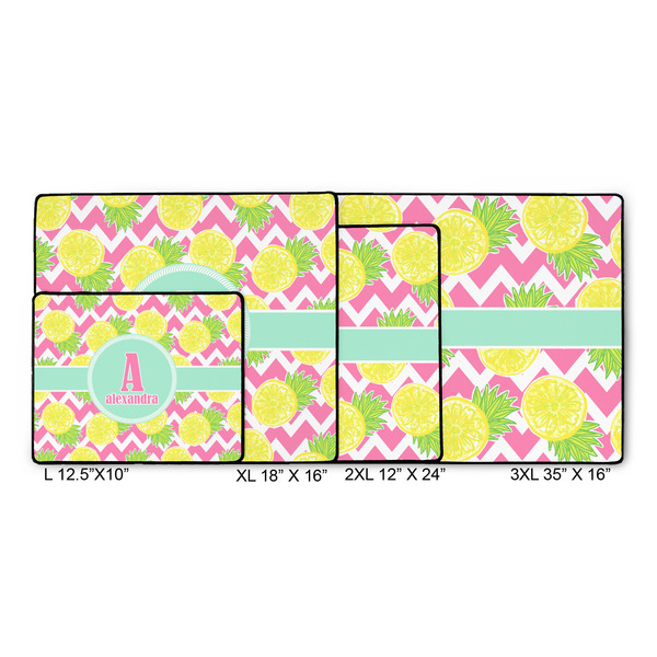 Pineapples Gaming Mats - SIZE CHART