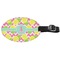 Pineapples Genuine Leather Oval Luggage Tag