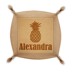 Pineapples Genuine Leather Valet Tray (Personalized)