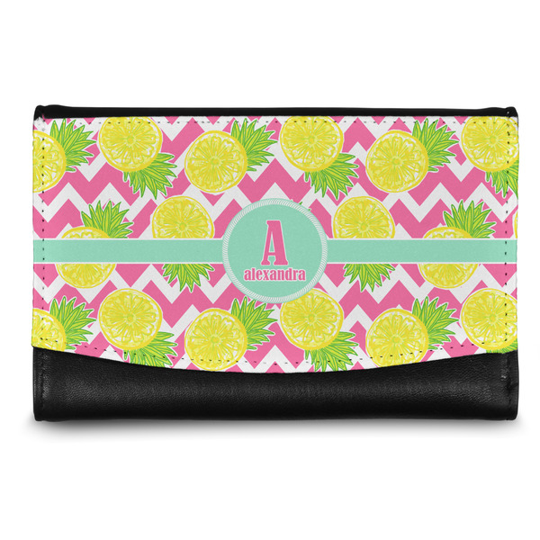 Custom Pineapples Genuine Leather Women's Wallet - Small (Personalized)
