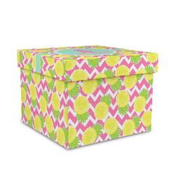 Pineapples Gift Box with Lid - Canvas Wrapped - Medium (Personalized)