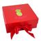 Pineapples Gift Boxes with Magnetic Lid - Red - Front