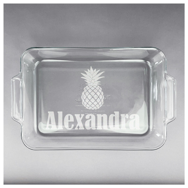 Pineapples Glass Baking Dish - APPROVAL (13x9)